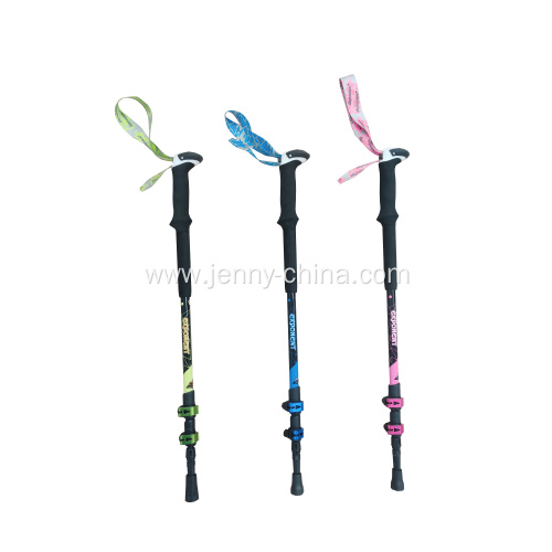 7075 Aluminum Light Hiking Walking Sticks Adjustable Trekking Poles EVA handle